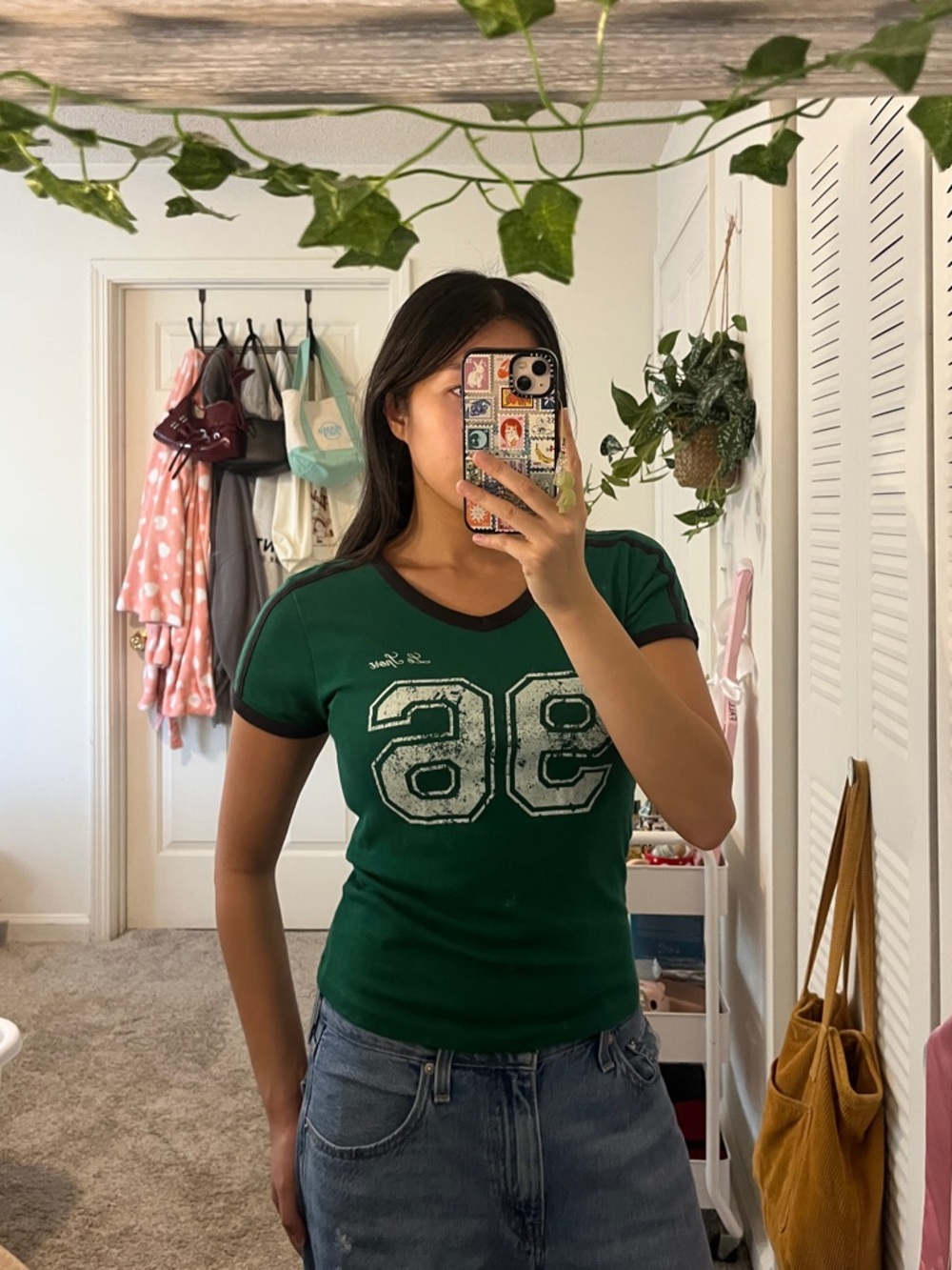 urban outfitters green jersey baby tee